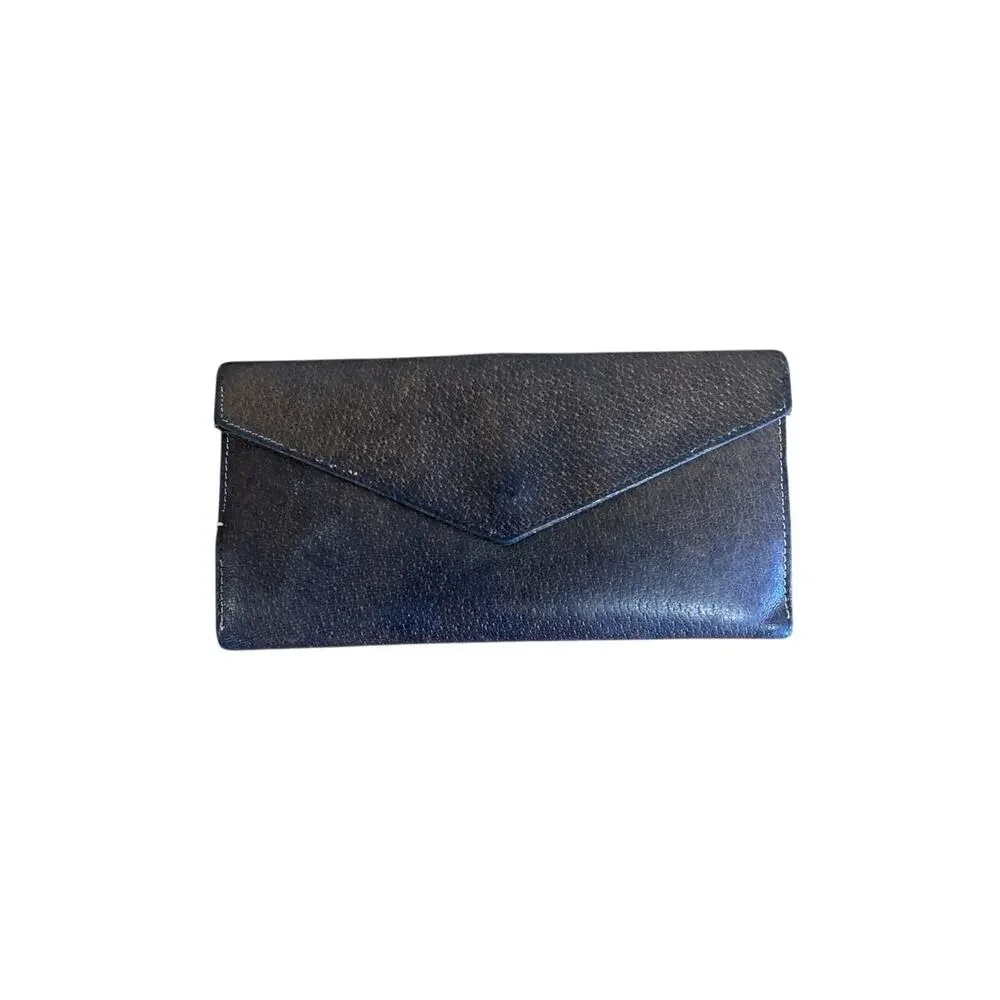 Vintage 1970’s Gucci Interlocking G Clasp Long Wallet Brown Green 6 3/4” - Picture 3 of 10